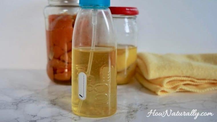 Vinegar and citrus cleaning spray, eco, DIY, no waste