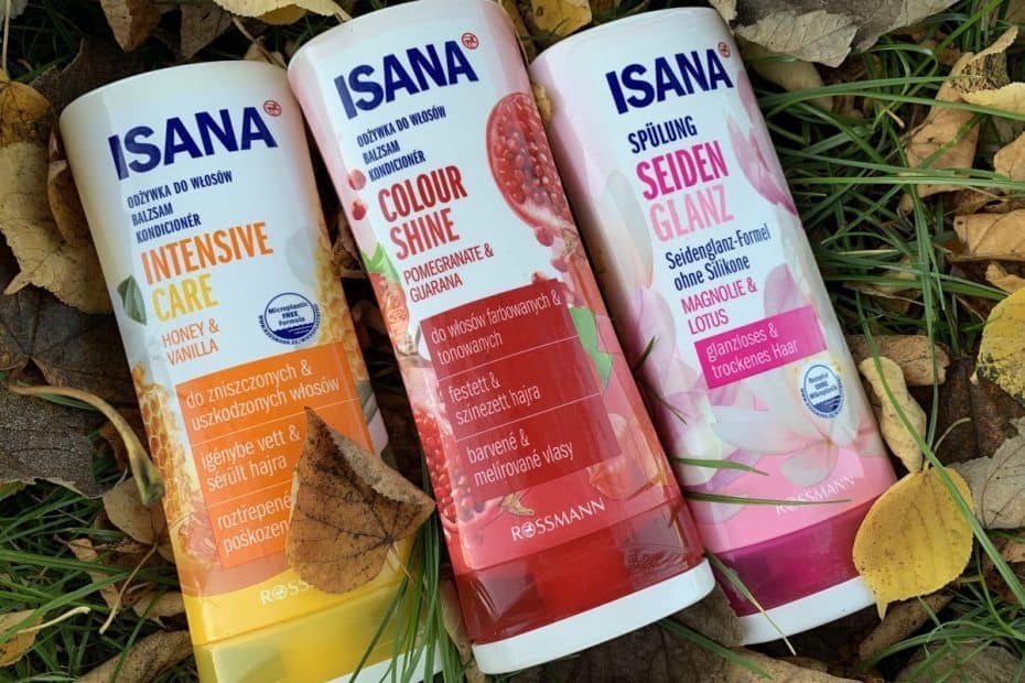 Isana, conditioners from Rossmann: Intensive Care, Silky Gloss and Color Shine